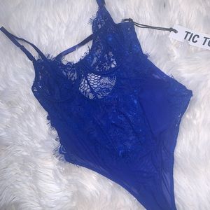 Royal blue lace bodysuit/teddy